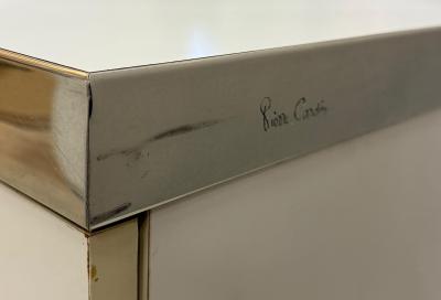 Pierre Cardin Vintage Pierre Cardin Signed Chrome Laminate Nightstands Pair