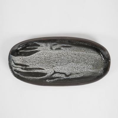 Pierre Casenove GALUCHAT Large ceramic plate glazed