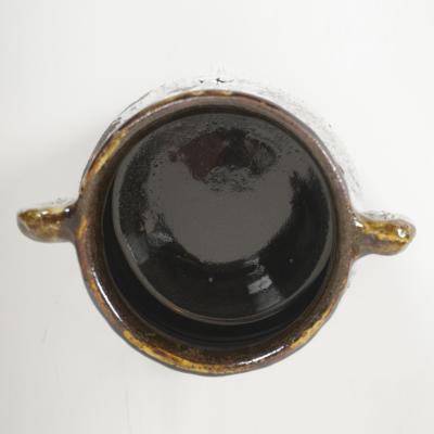 Pierre Casenove PAIR OF GLAZED CERAMIC POTS