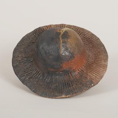 Pierre Casenove SATURN C Anagama fired ceramic sculpture