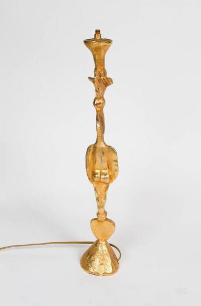 Pierre Casenove WHIMSICAL GILT BRONZE DOVE LAMP BY PIERRE CASENOVE