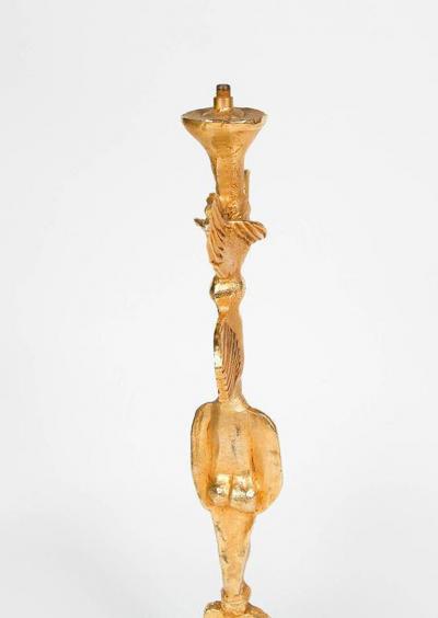 Pierre Casenove WHIMSICAL GILT BRONZE DOVE LAMP BY PIERRE CASENOVE