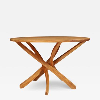 Pierre Chapo 1970s French elmwood center table style of Pierre Chapo