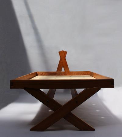 Pierre Chapo FRENCH MIDCENTURY SOLID ELM BED BY PIERRE CHAPO