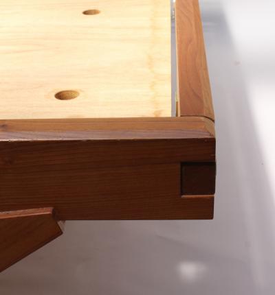 Pierre Chapo FRENCH MIDCENTURY SOLID ELM BED BY PIERRE CHAPO