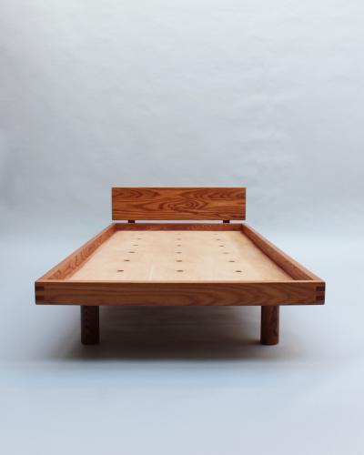 Pierre Chapo Fine French 1950s Solid Elm Godot daybed by Pierre Chapo