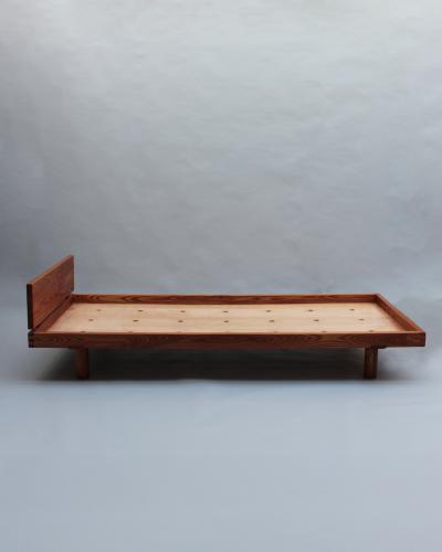 Pierre Chapo Fine French 1950s Solid Elm Godot daybed by Pierre Chapo