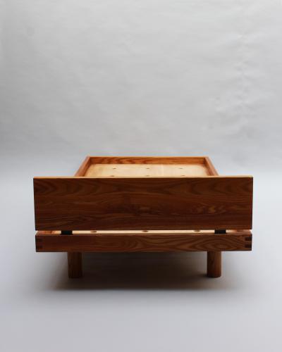 Pierre Chapo Fine French 1950s Solid Elm Godot daybed by Pierre Chapo