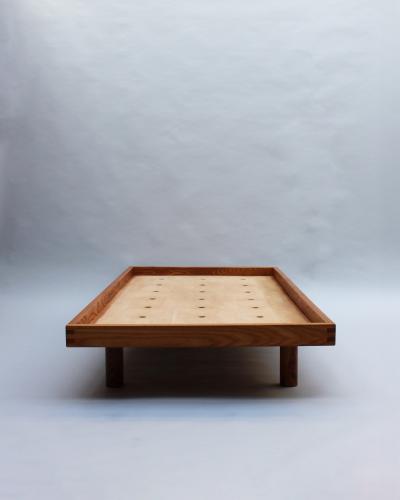 Pierre Chapo Fine French 1950s Solid Elm Godot daybed by Pierre Chapo