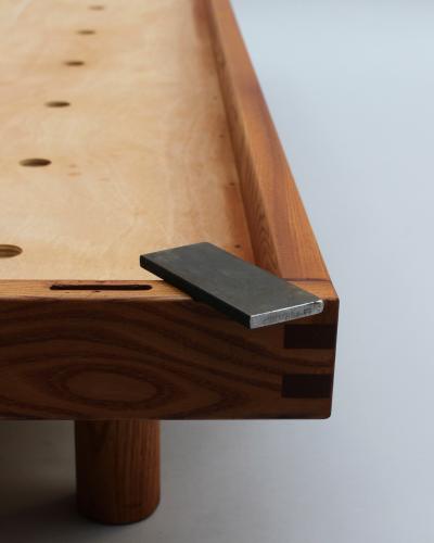 Pierre Chapo Fine French 1950s Solid Elm Godot daybed by Pierre Chapo