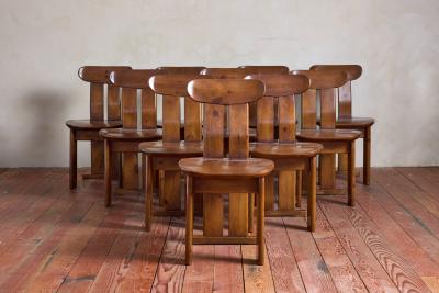 Pierre Chapo French Dining Chairs Set of 10
