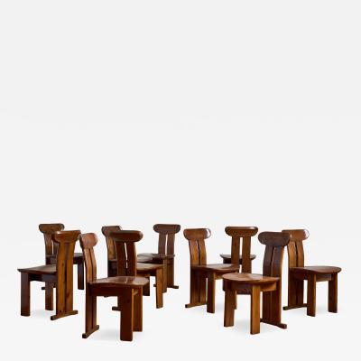 Pierre Chapo French Dining Chairs Set of 10
