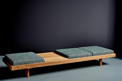 Pierre Chapo Minimalist Daybed Sofa Bench L 09H by Pierre Chapo in Elm