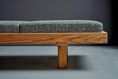 Pierre Chapo Minimalist Daybed Sofa Bench L 09H by Pierre Chapo in Elm
