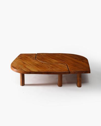 Pierre Chapo Oak Table by Pierre Chapo France 1972