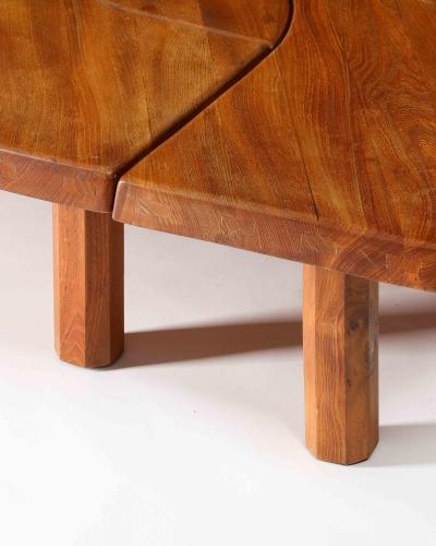 Pierre Chapo Oak Table by Pierre Chapo France 1972