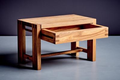 Pierre Chapo Pair of Pierre Chapo T07 Bedside Tables in elm wood by Chapo Creations