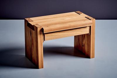Pierre Chapo Pair of Pierre Chapo T38 Bedside Tables in elm wood by Chapo Creations