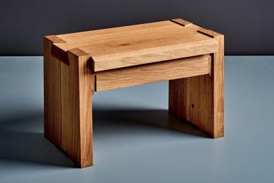 Pierre Chapo Pair of T38 Bedside Tables in oak by Pierre Chapo