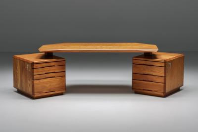 Pierre Chapo Pierre Chapo B40 Desk Solid Elm 1960s