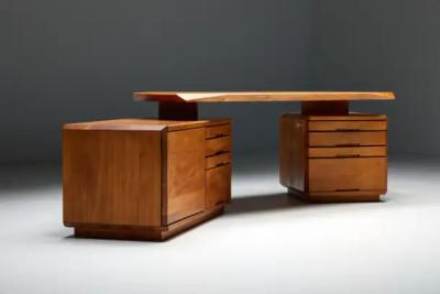 Pierre Chapo Pierre Chapo B40 Desk in Solid Elm France 1960s