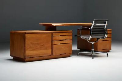Pierre Chapo Pierre Chapo B40 Desk in Solid Elm France 1960s