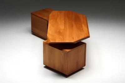 Pierre Chapo Pierre Chapo B40 Desk in Solid Elm France 1960s