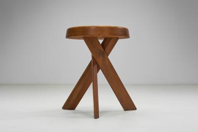 Pierre Chapo Pierre Chapo Model S31 A Solid Elm Stool France 1974