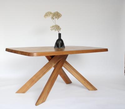 Pierre Chapo Pierre Chapo Model T35B French Elm Dining Table circa 1972