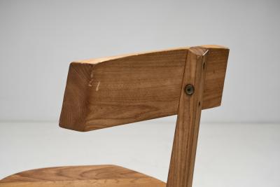 Pierre Chapo Pierre Chapo S34 Elm Wood Chair France 1960s