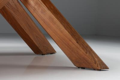 Pierre Chapo Pierre Chapo Solid Elm Dining Table Model T35B 1960s