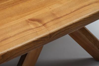 Pierre Chapo Pierre Chapo Solid Elm Dining Table Model T35B 1960s