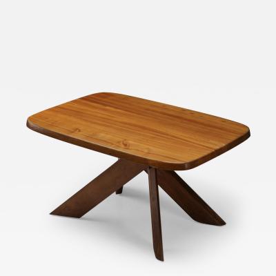 Pierre Chapo Pierre Chapo Solid Elm Dining Table Model T35B 1960s
