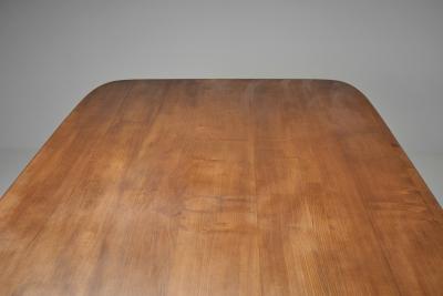 Pierre Chapo Pierre Chapo T35D Large Elm Dining Table with Bundled Base France 1973