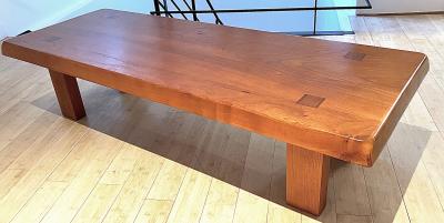 Pierre Chapo Pierre Chapo model T08 solid elm early coffee table