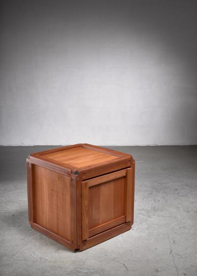 Pierre Chapo Pierre Chapo square elm B10 cupboard France 1960s