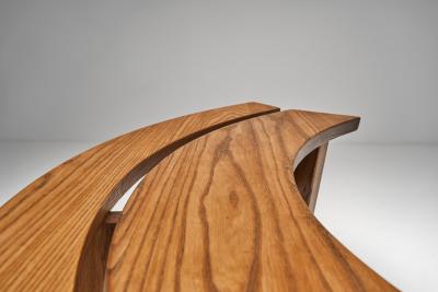 Pierre Chapo S 38 A Elm Wood Bench by Pierre Chapo France 1970s