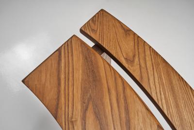 Pierre Chapo S 38 A Elm Wood Bench by Pierre Chapo France 1970s