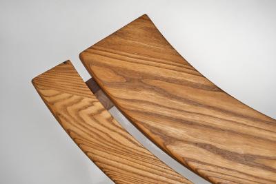Pierre Chapo S 38 A Elm Wood Bench by Pierre Chapo France 1970s