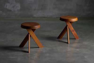 Pierre Chapo S31 Stools by Pierre Chapo France 1970s