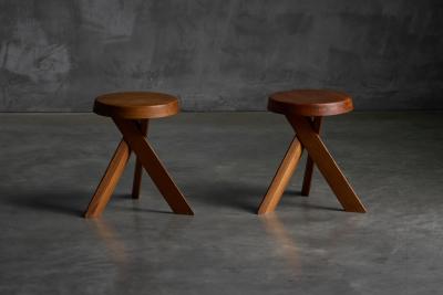 Pierre Chapo S31 Stools by Pierre Chapo France 1970s
