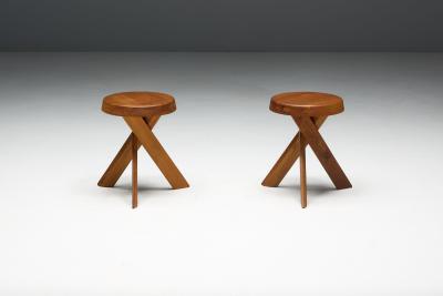 Pierre Chapo S31 Stools by Pierre Chapo France 1970s