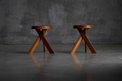 Pierre Chapo S31 Stools by Pierre Chapo France 1970s