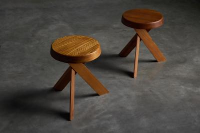 Pierre Chapo S31 Stools by Pierre Chapo France 1970s