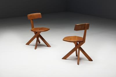 Pierre Chapo S34 Dining Chairs by Pierre Chapo France 1970s