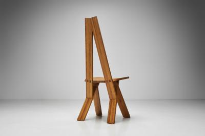 Pierre Chapo Set of Four Pierre Chapo S45 Dining Chairs in Solid Elm France 1970s