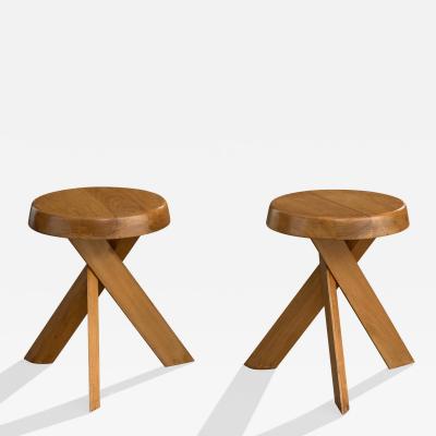 Pierre Chapo Stools in Elm France 1970s