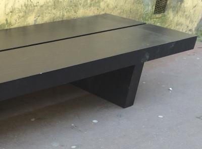 Pierre Chapo Style Chapo Long Black Bench or Coffee Table