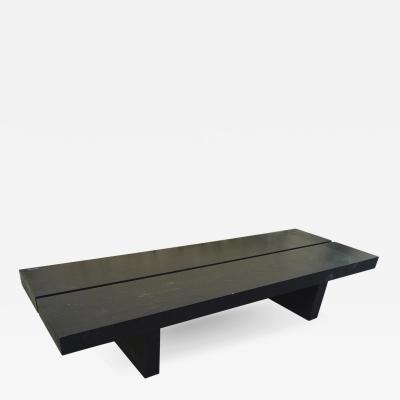 Pierre Chapo Style Chapo Long Black Bench or Coffee Table