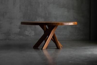 Pierre Chapo T21 Elm Dining Table by Pierre Chapo France 1973